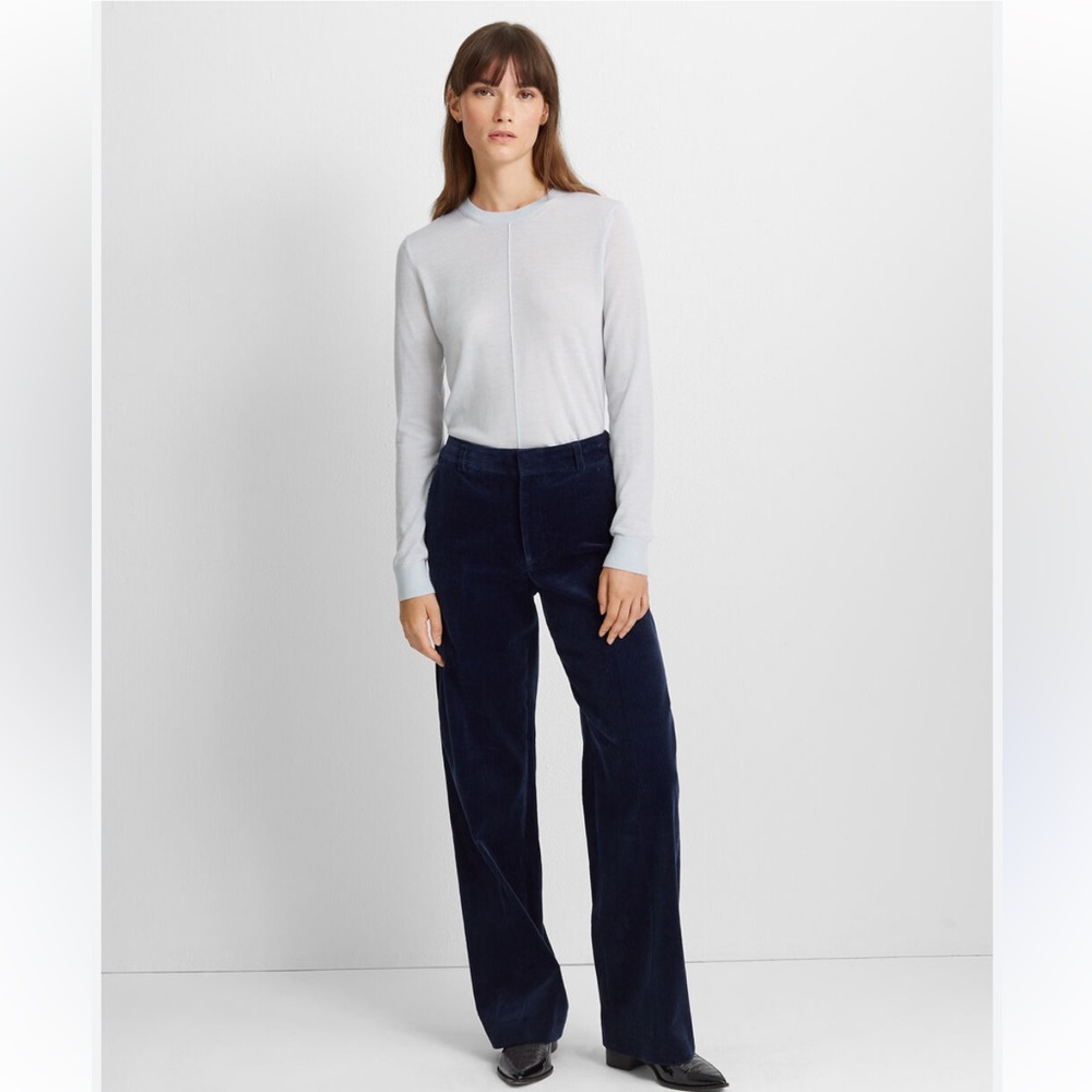 Club Monaco Wide Leg Corduroy blue pants size 4